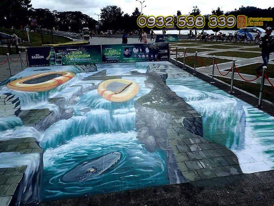 Vẽ Tranh Tường 3D Nghệ Thuật Sống Động - ảnh 5