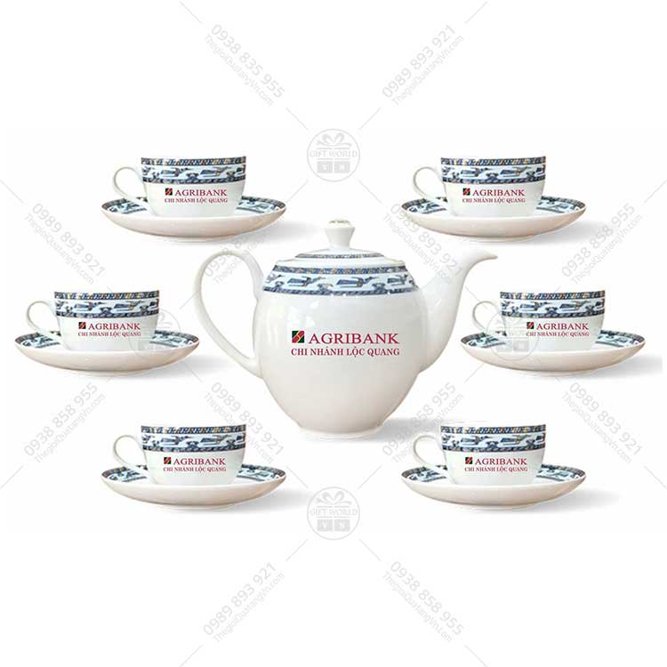 Bộ Trà Camellia Chim Lạc Vàng Minh Long 0.8L In Logo - ảnh 3