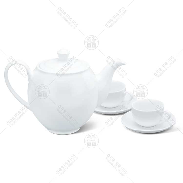 Bộ Trà Camellia Trắng Minh Long In Logo - ảnh 2