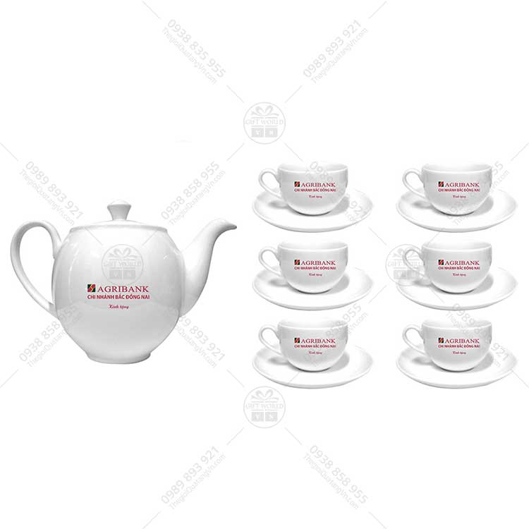 Bộ Trà Camellia Trắng Minh Long In Logo - ảnh 3