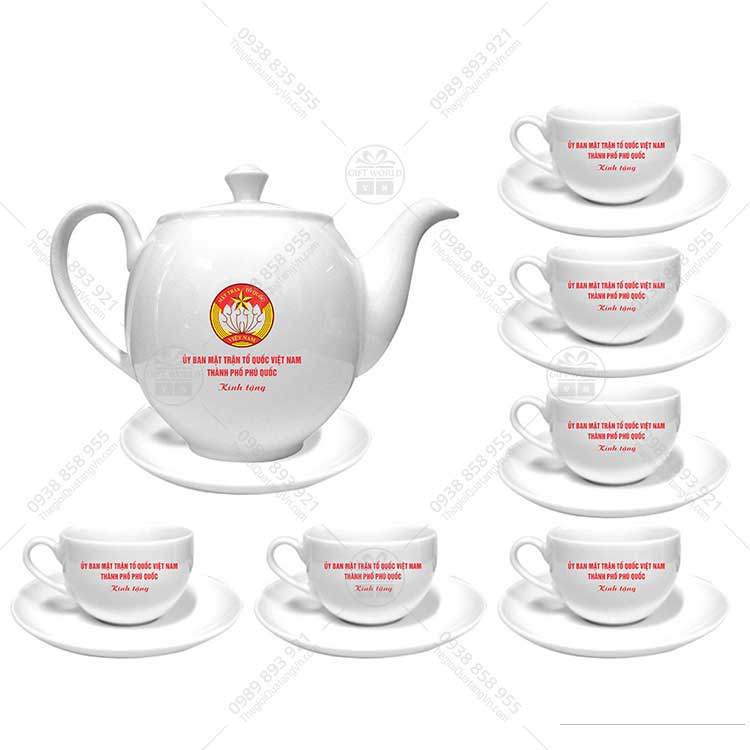 Bộ Trà Camellia Trắng Minh Long In Logo - ảnh 4