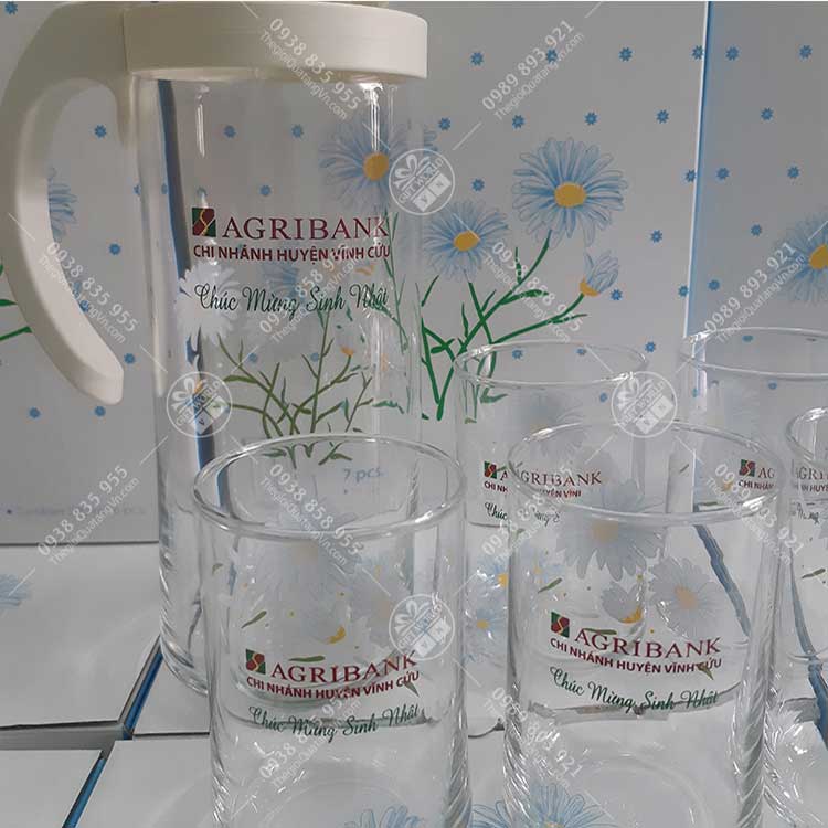 Bộ Bình Ly Ocean 1 Bình 6 Ly In Logo - ảnh 2