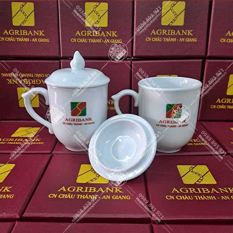Ca Sứ Mẫu Đơn Trắng In Logo Theo Yêu Cầu - ảnh 3