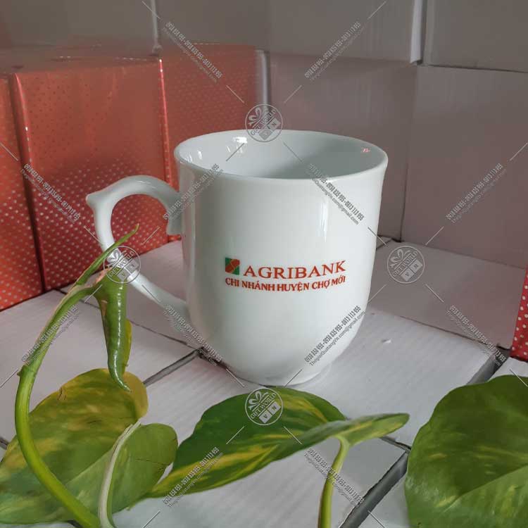 Ca Sứ Mẫu Đơn Trắng In Logo Theo Yêu Cầu - ảnh 2