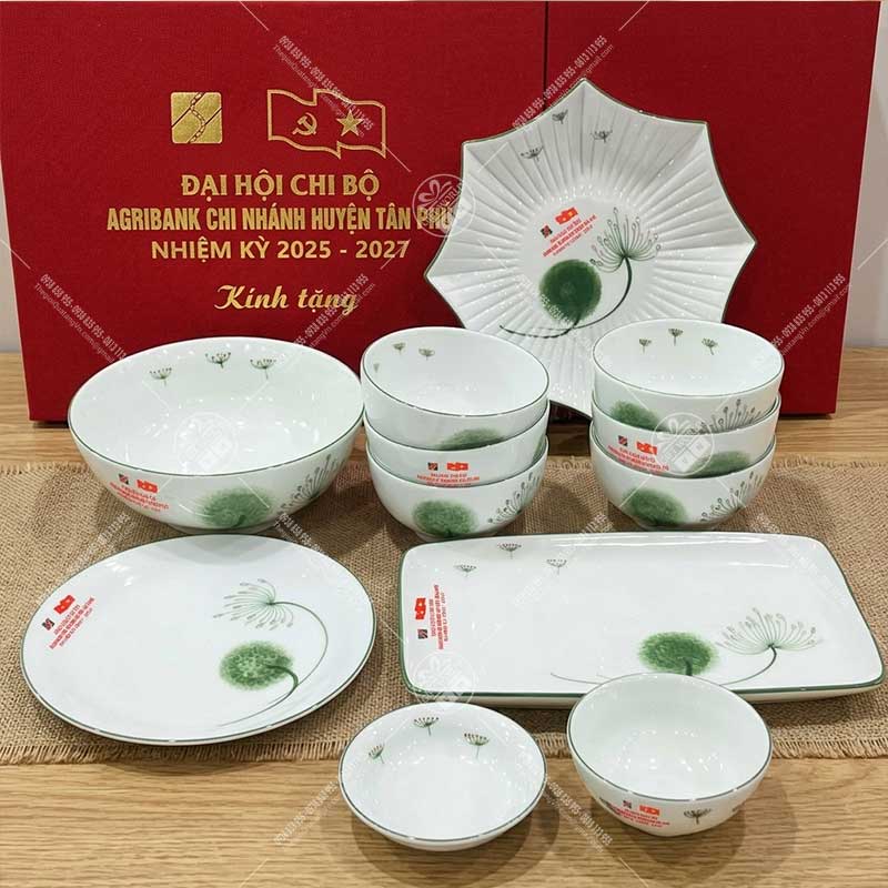 Bộ Đồ Ăn Bồ Công Anh Bát Tràng Set 12 Món - ảnh 2