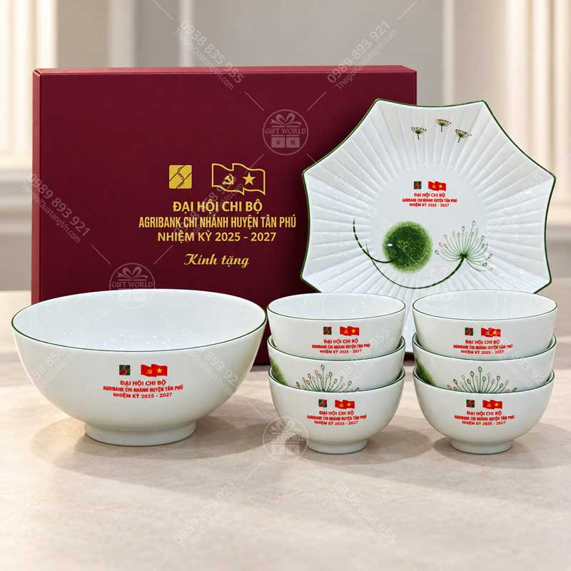 Bộ Đồ Ăn Bồ Công Anh Bát Tràng Set 12 Món - ảnh 3