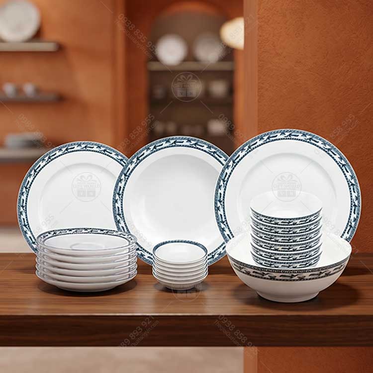 Bộ Đồ Ăn Minh Long Jasmine Chim Lạc In Logo - ảnh 4
