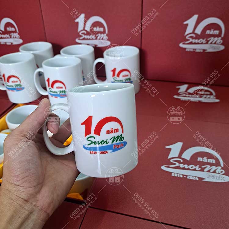 Ca Sứ Trắng Bát Tràng In Logo Theo Yêu Cầu - ảnh 2