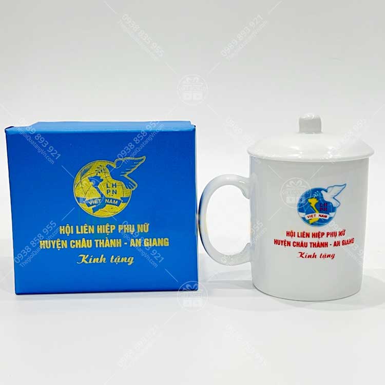 Ca Sứ Trắng Bát Tràng In Logo Theo Yêu Cầu - ảnh 3